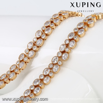 43299 Xuping fashion design 18k gold plated jewelry stone chain for women